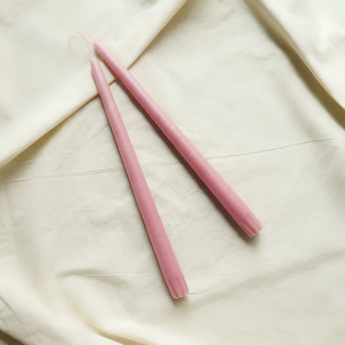 Blush Pink Taper Candlesticks