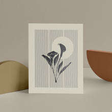 Load image into Gallery viewer, Mod Calla Lily Letter-pressed Blank Card
