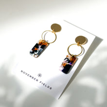 Load image into Gallery viewer, Imogen Multi-Colored Resin and Gold Earrings
