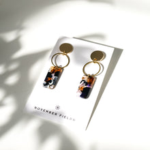 Load image into Gallery viewer, Imogen Multi-Colored Resin and Gold Earrings
