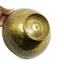 Load image into Gallery viewer, Vintage Sarna Brass India Etched Brass Bowl
