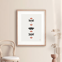 Load image into Gallery viewer, Insects Among Shapes Art Print
