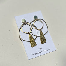 Load image into Gallery viewer, Constance Organic Raw Brass Earrings
