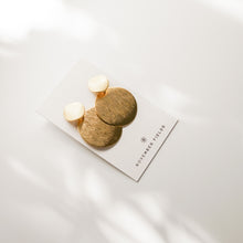 Load image into Gallery viewer, Jada Brass and Matte Gold Minimalist Earrings
