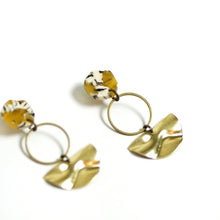 Load image into Gallery viewer, Josephine Raw Brass and Resin Earrings
