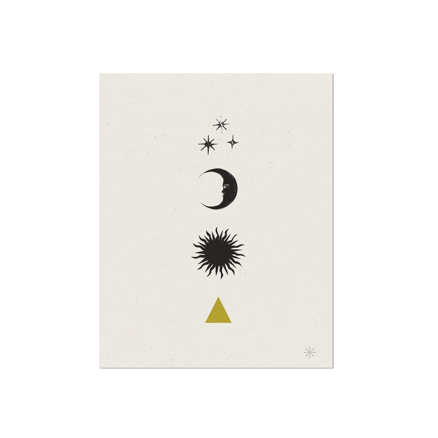 Minimalist Celestial Art Print, Sun, Moon, Stars