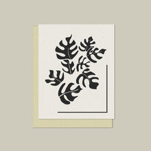 Load image into Gallery viewer, Flowing Monsteras Letter-pressed Blank Card
