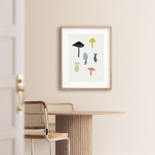 Load image into Gallery viewer, Colorful Mushrooms Art Print
