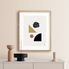 Load image into Gallery viewer, Peony with Floating Shapes Art Print
