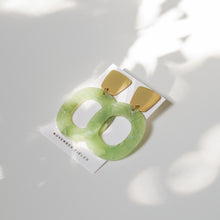 Load image into Gallery viewer, Sadie - Resin and Matte Gold Earrings
