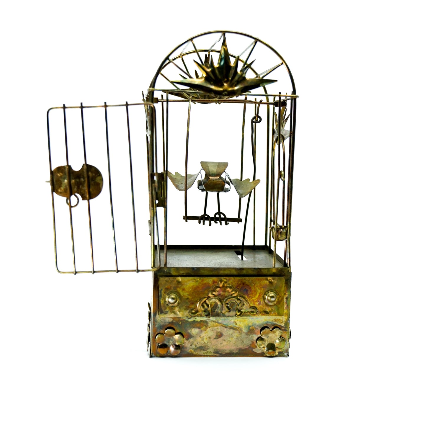 Vintage Brass Musical Bird Cage