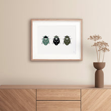 Load image into Gallery viewer, Three Beetles Art Print
