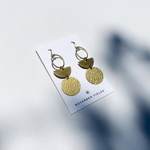 Load image into Gallery viewer, Simone Raw Brass Hammered Earrings

