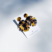 Load image into Gallery viewer, Leilani - Large Monstera + Sunshine Acetate Earrings
