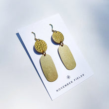 Load image into Gallery viewer, Miranda Raw Brass Hammered Earrings
