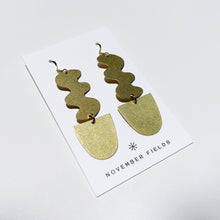 Load image into Gallery viewer, Remy Raw Brass Wavy Earrings
