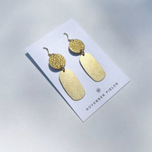Load image into Gallery viewer, Miranda Raw Brass Hammered Earrings
