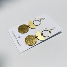 Load image into Gallery viewer, Simone Raw Brass Hammered Earrings
