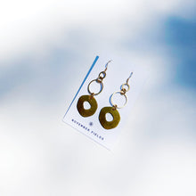 Load image into Gallery viewer, Sonja Raw Brass Hammered Earrings
